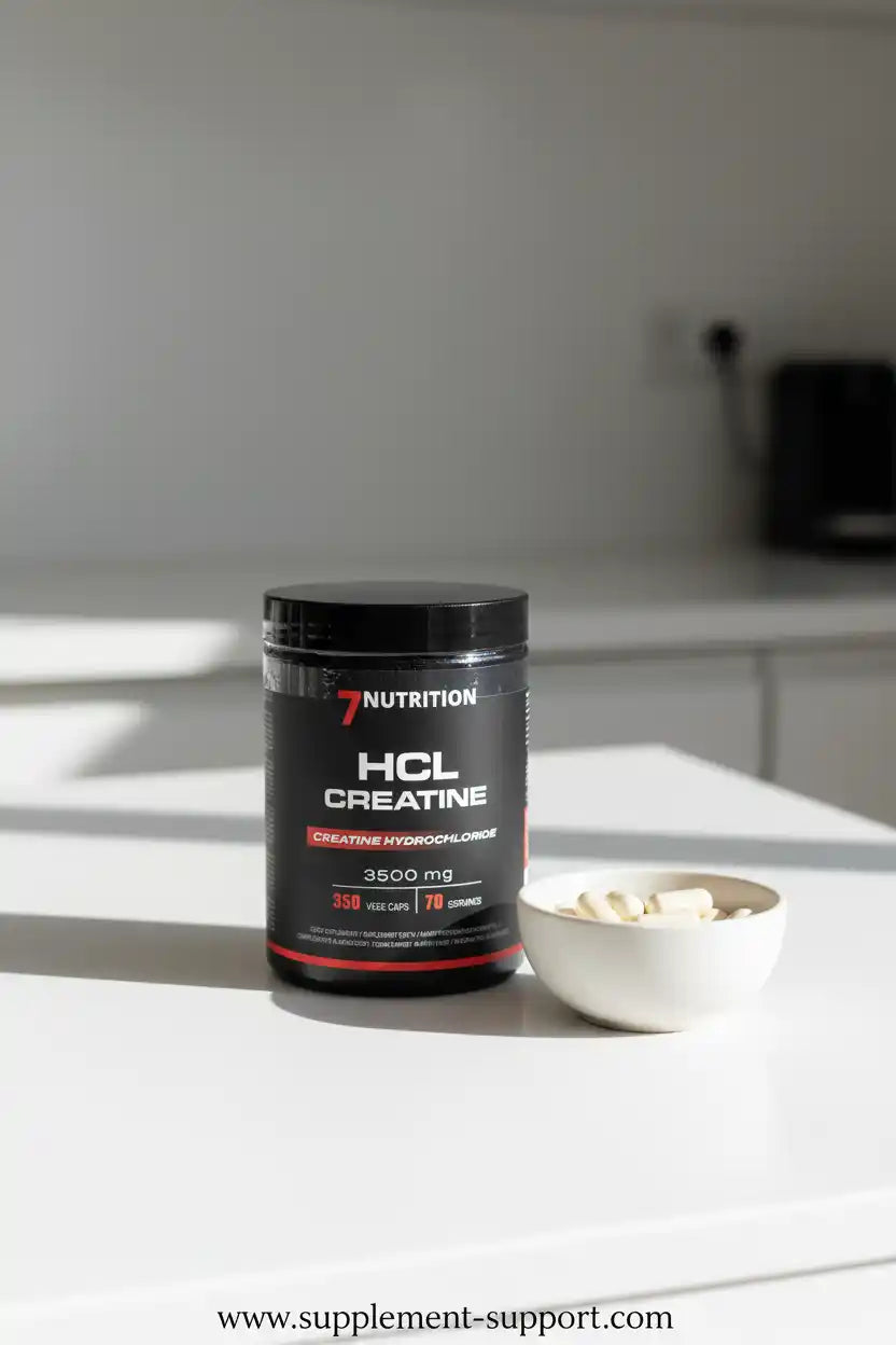 7Nutrition HCL Creatine 3500 mg Kapseln für Sportler, Nahrungsergänzung mit 350 VeeCaps