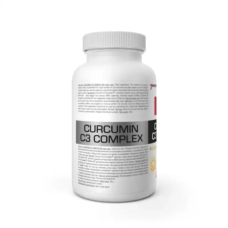 Curcumin C3 Complex Nahrungsergänzung in einer weißen Dosierung