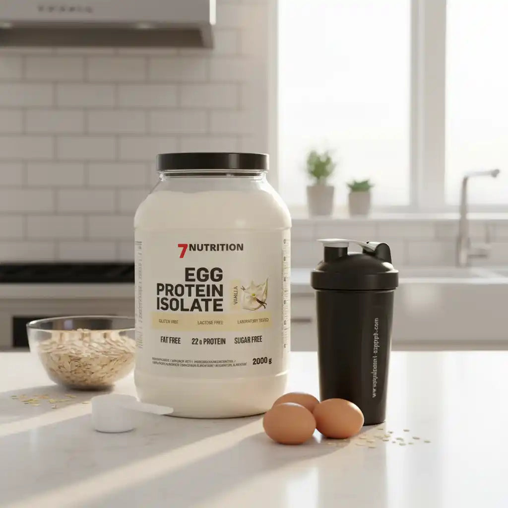 Eiweißpulver Ei-Protein-Isolat Vanille, fett- und zuckerfrei, ideal für Sportler und Fitness