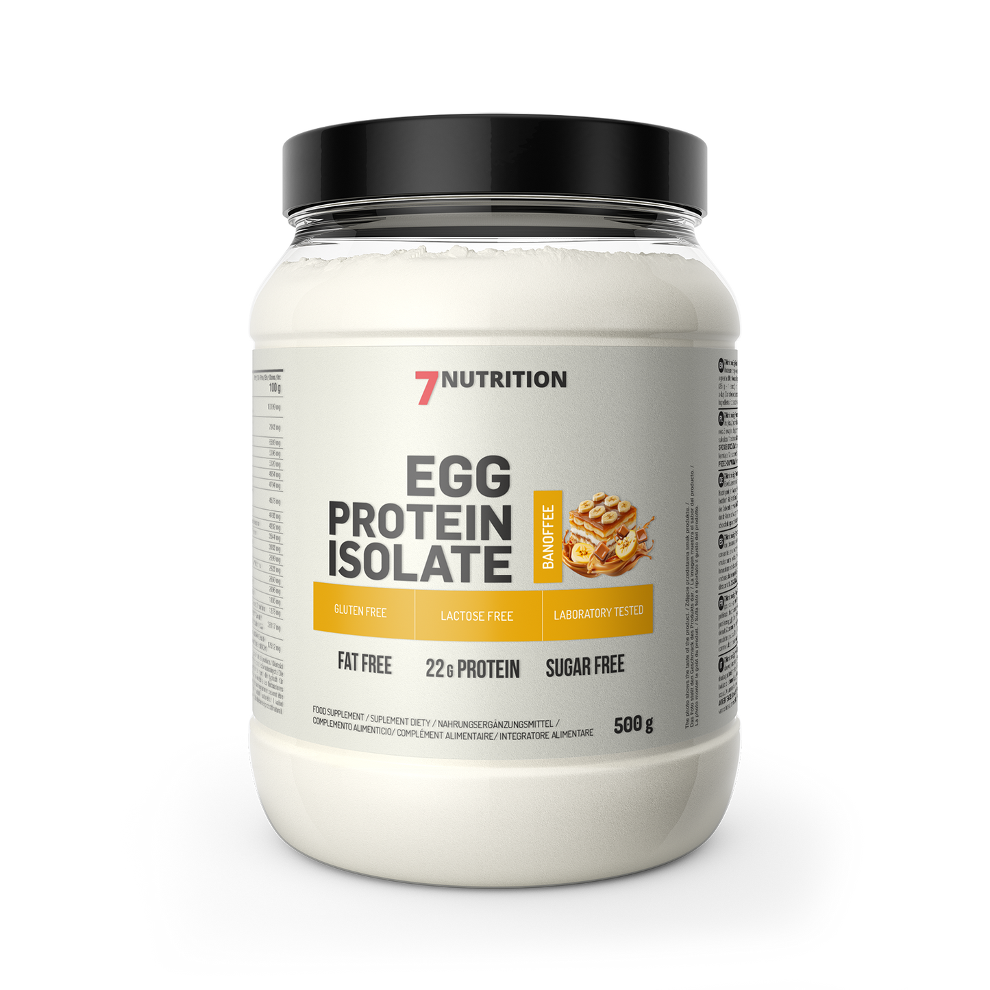 7Nutrition Eiweißpulver Isolat, glutenfrei, laktosefrei, 22g Protein pro Portion, Banoffee Geschmack