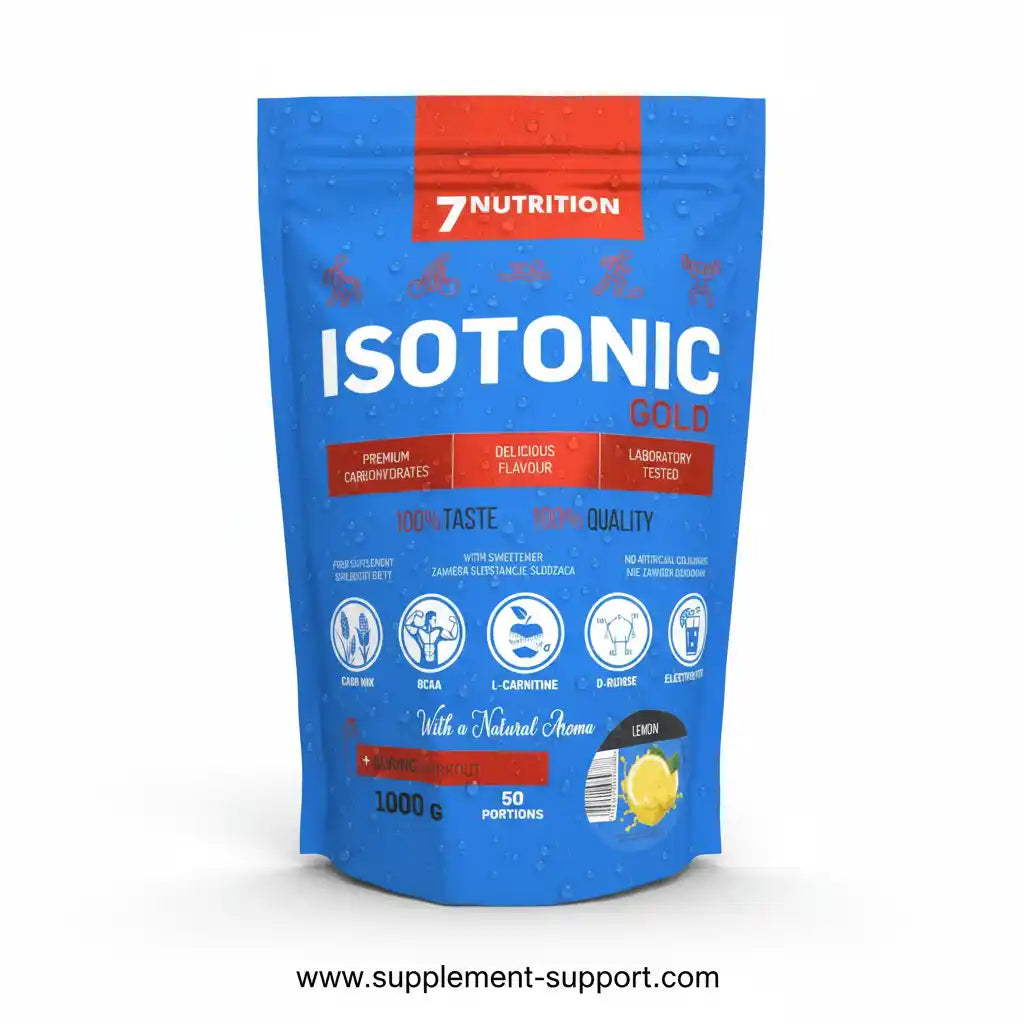 Isotonisches Gold-Energiegetränk mit Zitrone, 1000g, für Sportler, BCAA, L-Carnitin, Elektrolyte