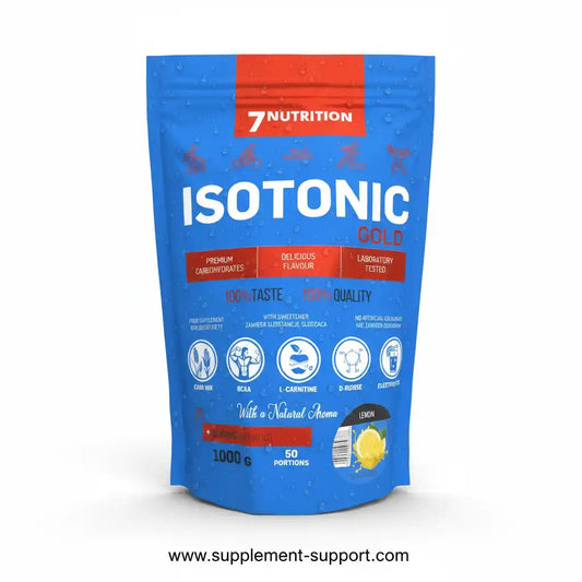 Isotonisches Gold-Energiegetränk mit Zitrone, 1000g, für Sportler, BCAA, L-Carnitin, Elektrolyte