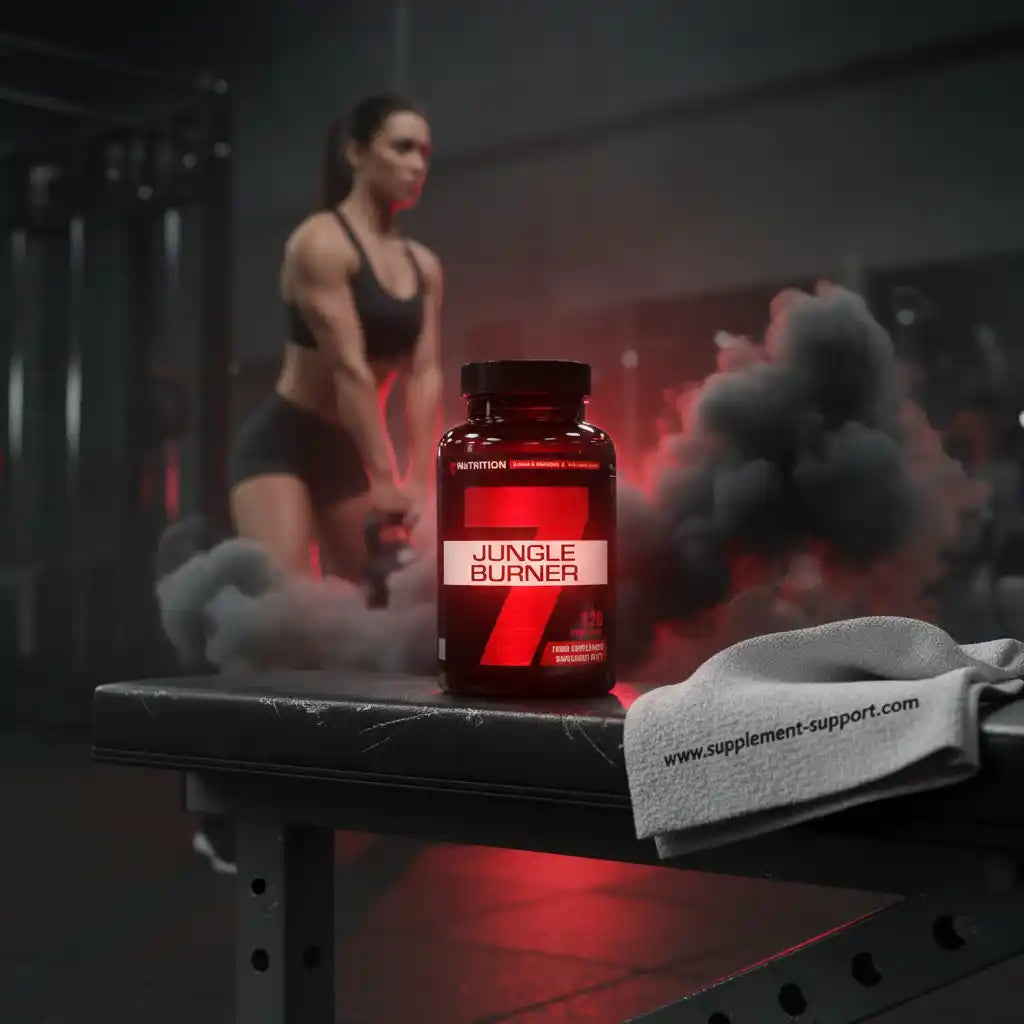 Jungle Burner Fat Burner für Fitness & Sport, Nahrungsergänzung im Gym mit Athletin