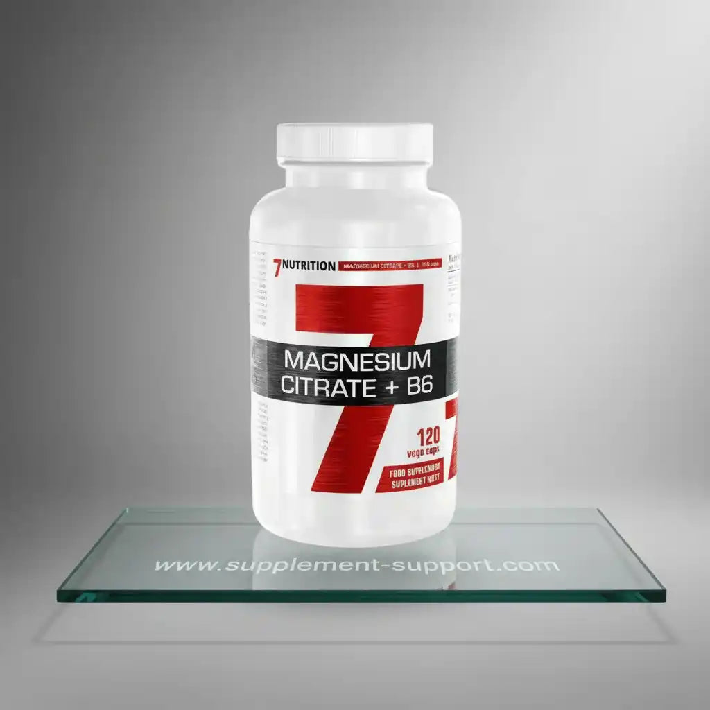 Magnesium Citrat + B6 Kapseln von 7Nutrition, 120 vegane Kapseln für Sportler und Fitness