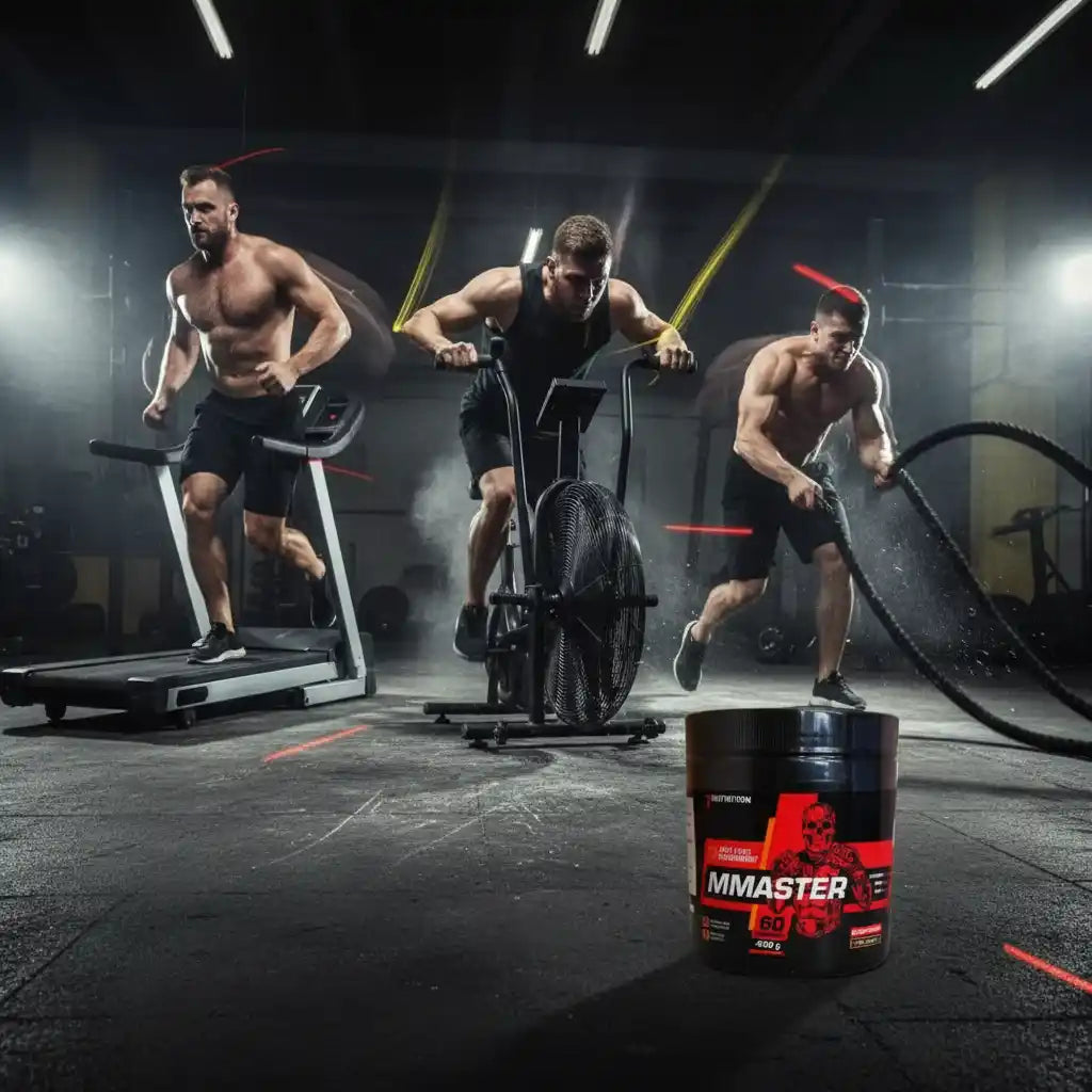 MMAster Sportnahrung für Fitness, Laufen & Fußball – Krafttraining im Gym mit Trainingsgeräten