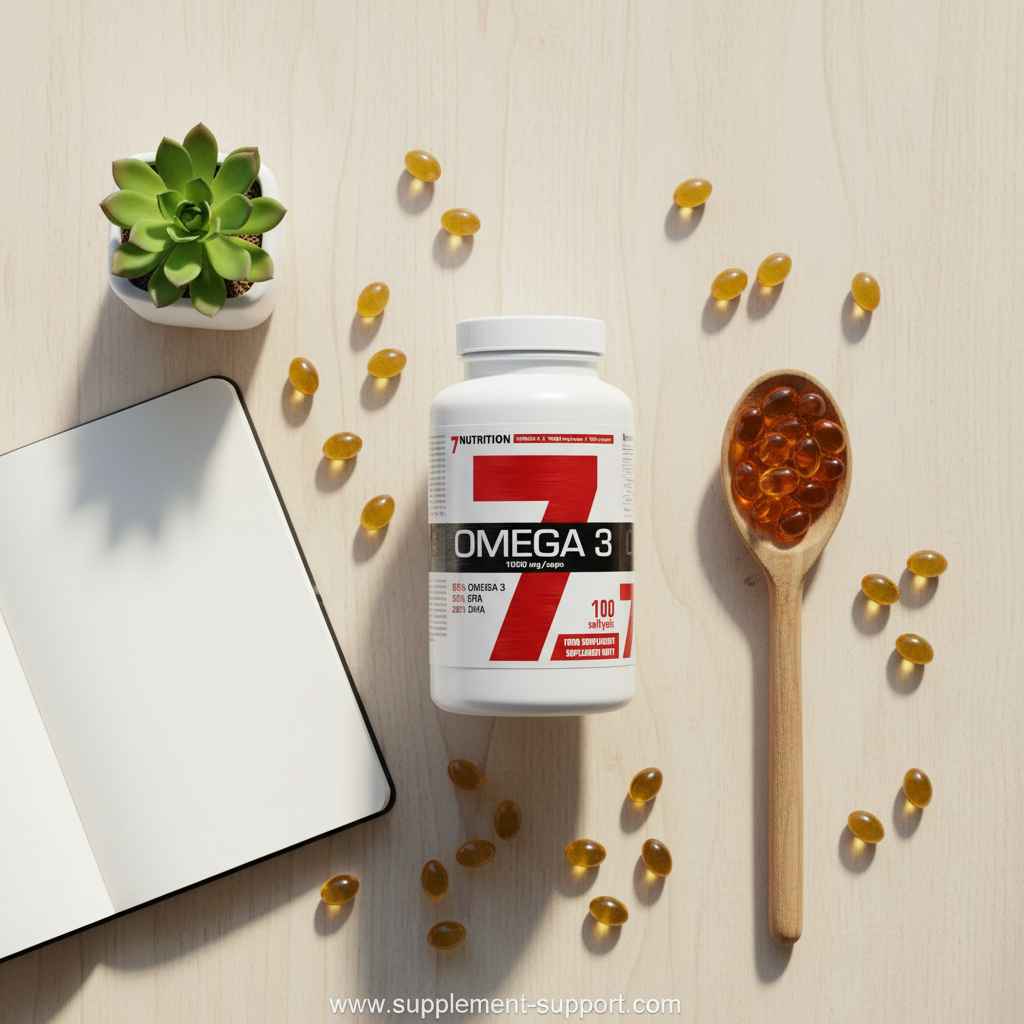 Omega-3-Kapseln von 7Nutrition, ideal für Sportler und Fitness-Enthusiasten, mit EPA und DHA