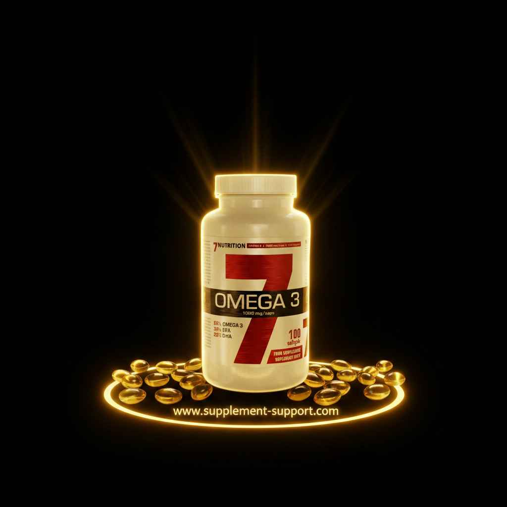 Omega-3-Kapseln von 7 Nutrition, Nahrungsergänzung für Sportler mit EPA & DHA, 100 Softgels