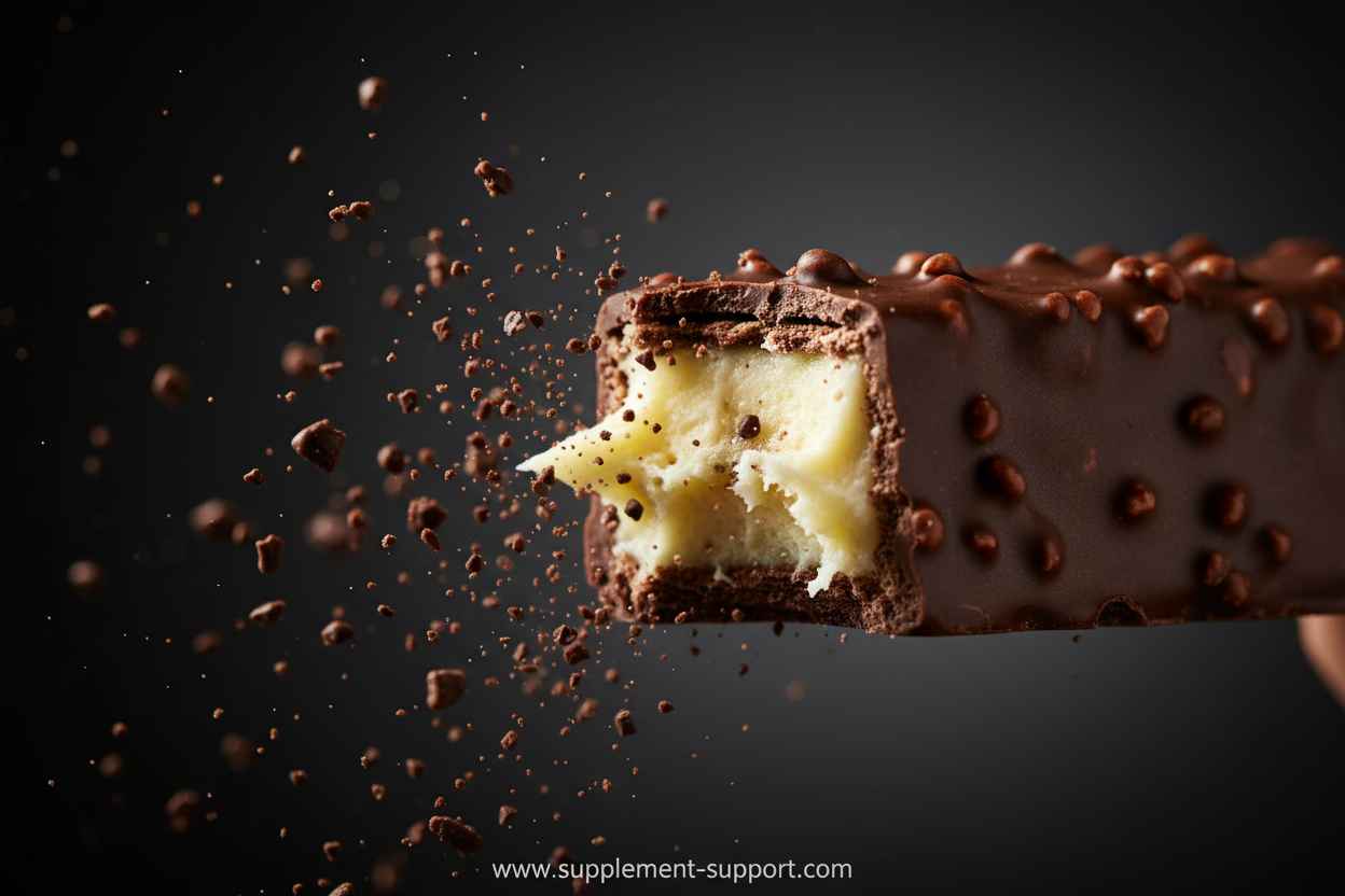 Schokoladenriegel mit cremiger Füllung, ideal für Sportler und Fitness-Enthusiasten