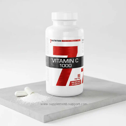 7Nutrition Vitamin C 1000 mg Kapseln – Nahrungsergänzung für Sportler, 90 vegane Kapseln