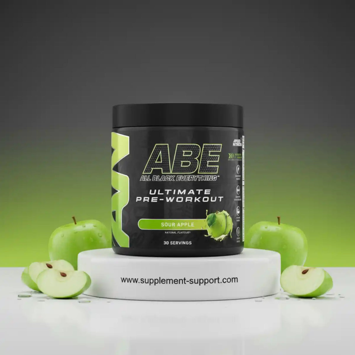 Applied Nutrition A.B.E. Ultimate Pre-Workout Booster in Sour Apple Geschmack.