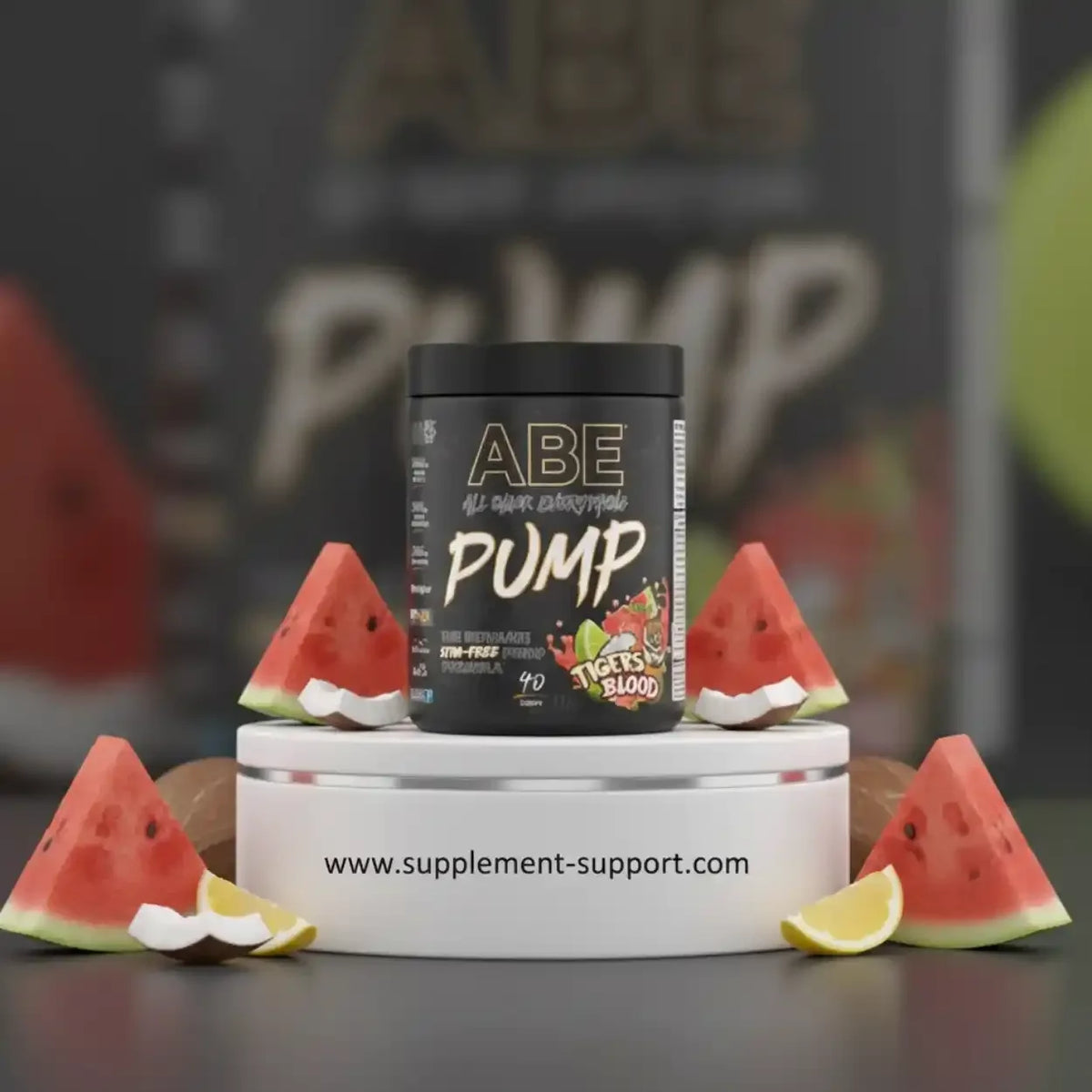 Applied Nutrition ABE Pump Booster in Tigers Blood Geschmack mit Wassermelonenstücken