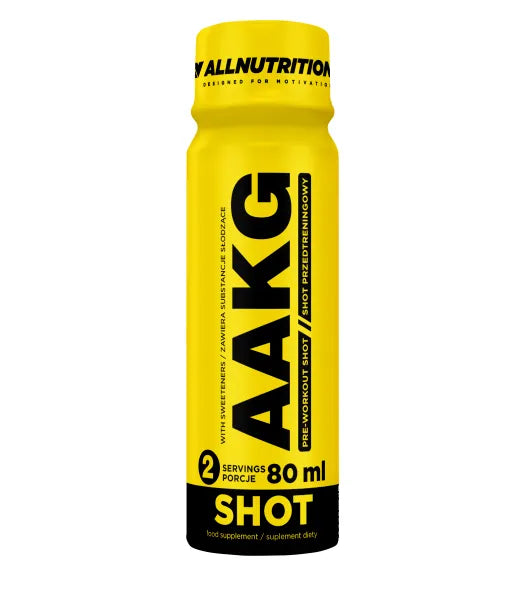 AAKG Shot 80 ml - Pre-Workout für Fitness und Sport, Nahrungsergänzung mit Süßstoffen