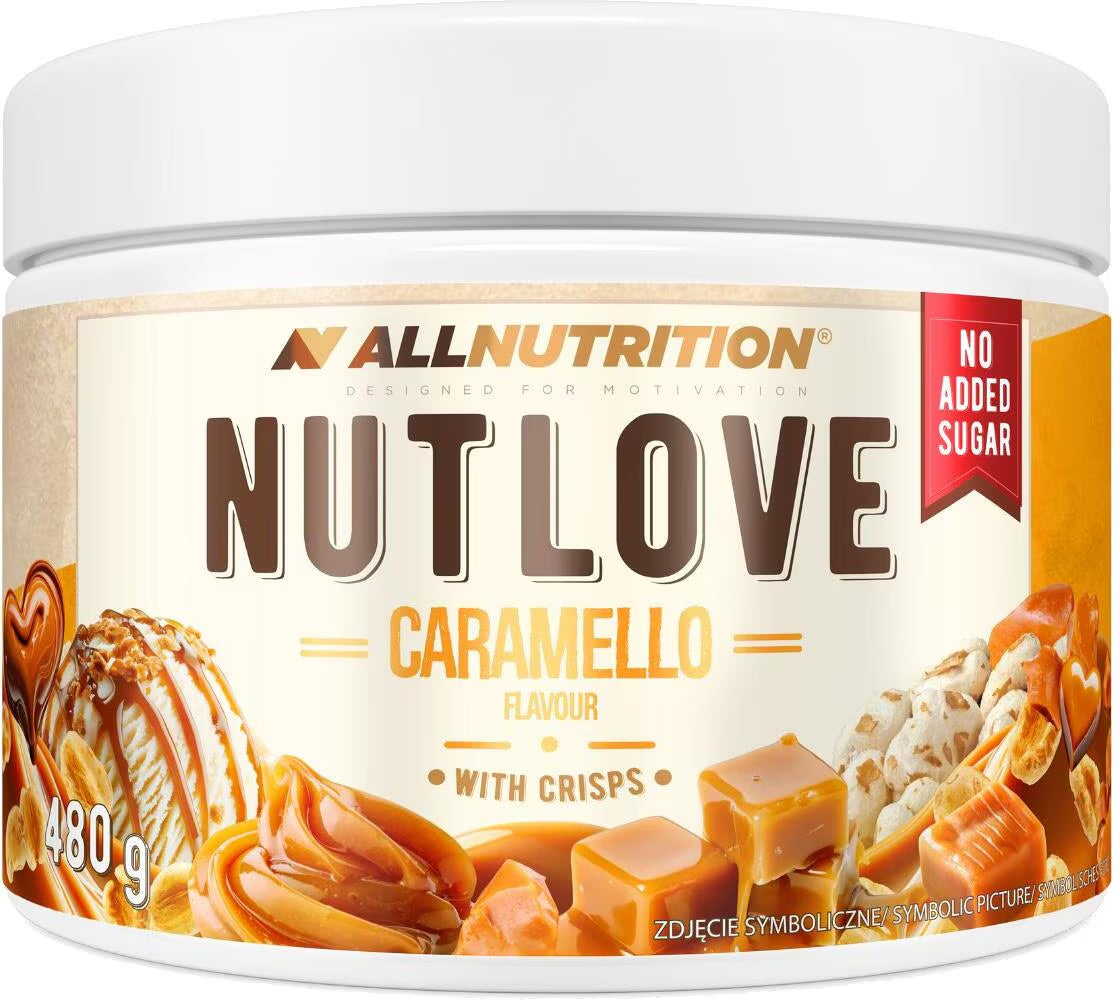 AllNutrition Nut Love Caramello mit Crisps, 480g, ohne zugesetzten Zucker – Sportnahrung & Nahrungsergänzung