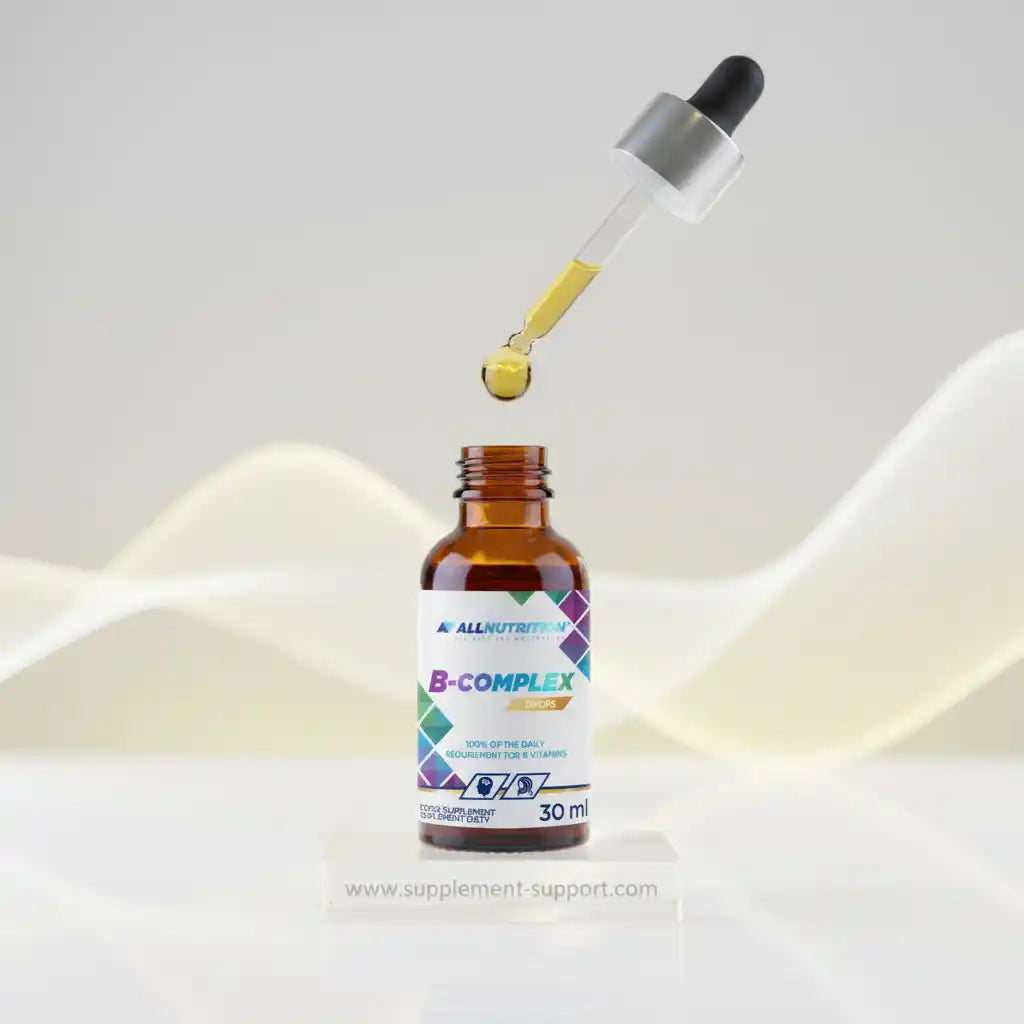 B-Complex Tropfen von AllNutrition, 30 ml Nahrungsergänzung mit Pipette für Sportler und Fitness