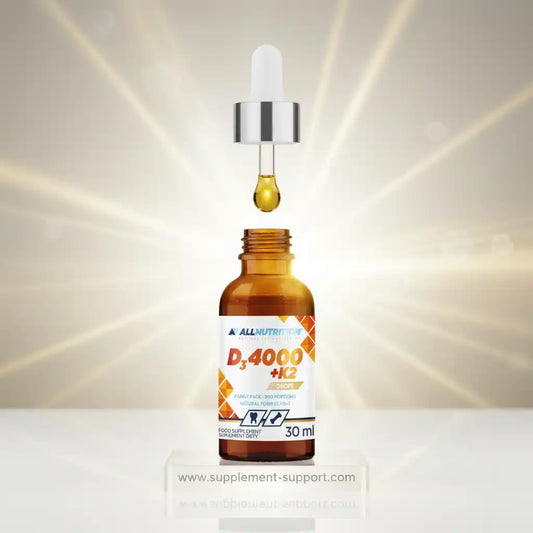 D3 4000 + K2 Tropfen für Fitness und Sport – Nahrungsergänzung mit 30 ml Flasche