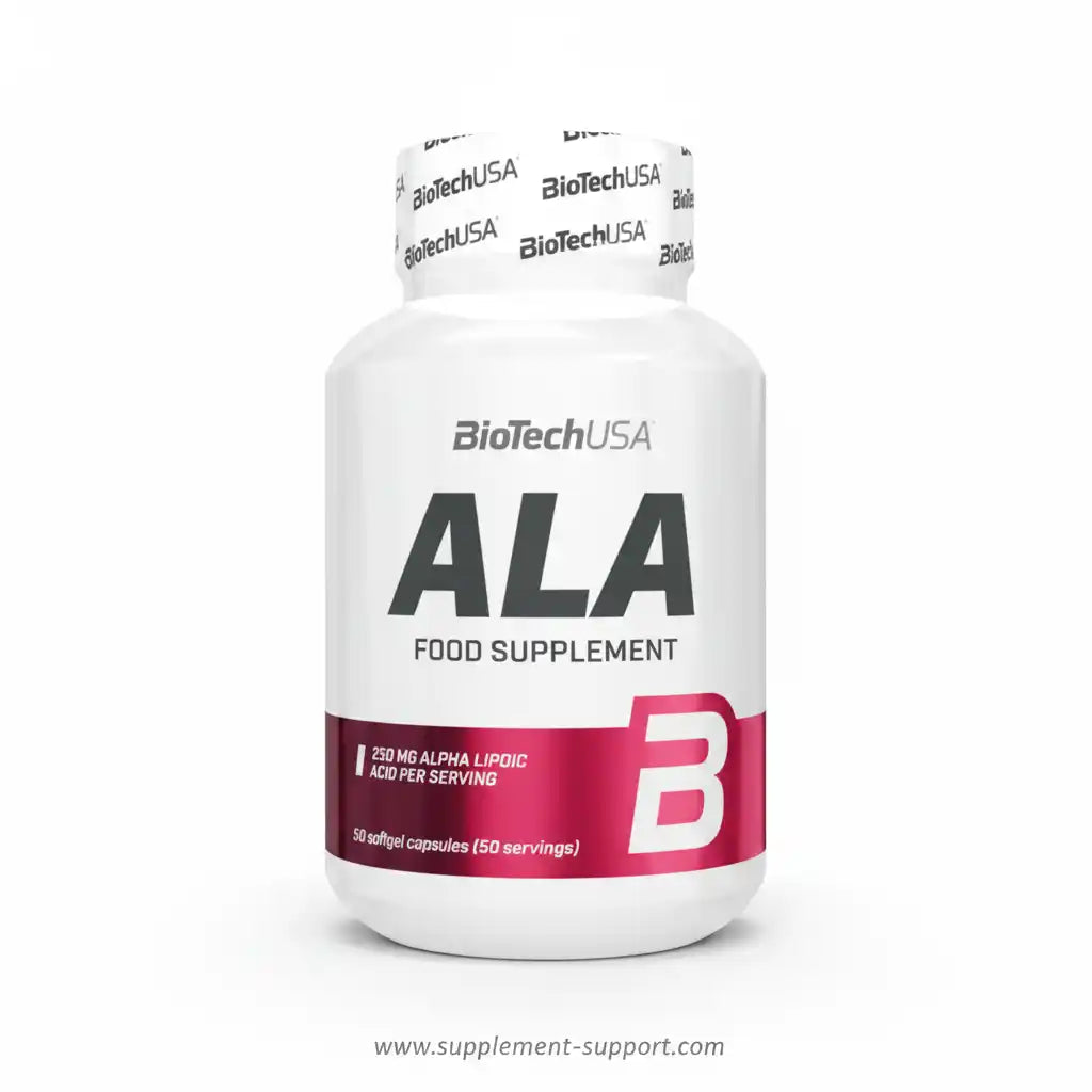 BioTechUSA ALA Nahrungsergänzung mit Alpha-Liponsäure, 50 Kapseln für Sportler und Fitness