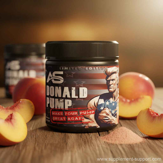 AS Donald Pump Limited Edition Pre-Workout mit Pfirsichgeschmack – Sportnahrung für Fitness & Muskelaufbau