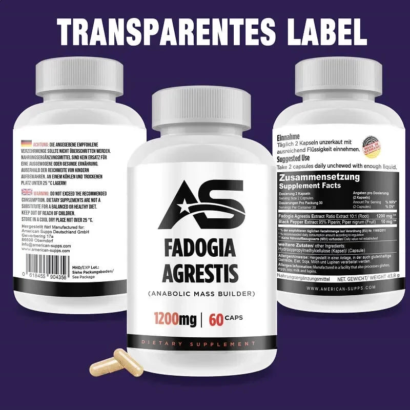 American Supps Fadogia Agrestis 60 Kapseln - Supplement-Support.com