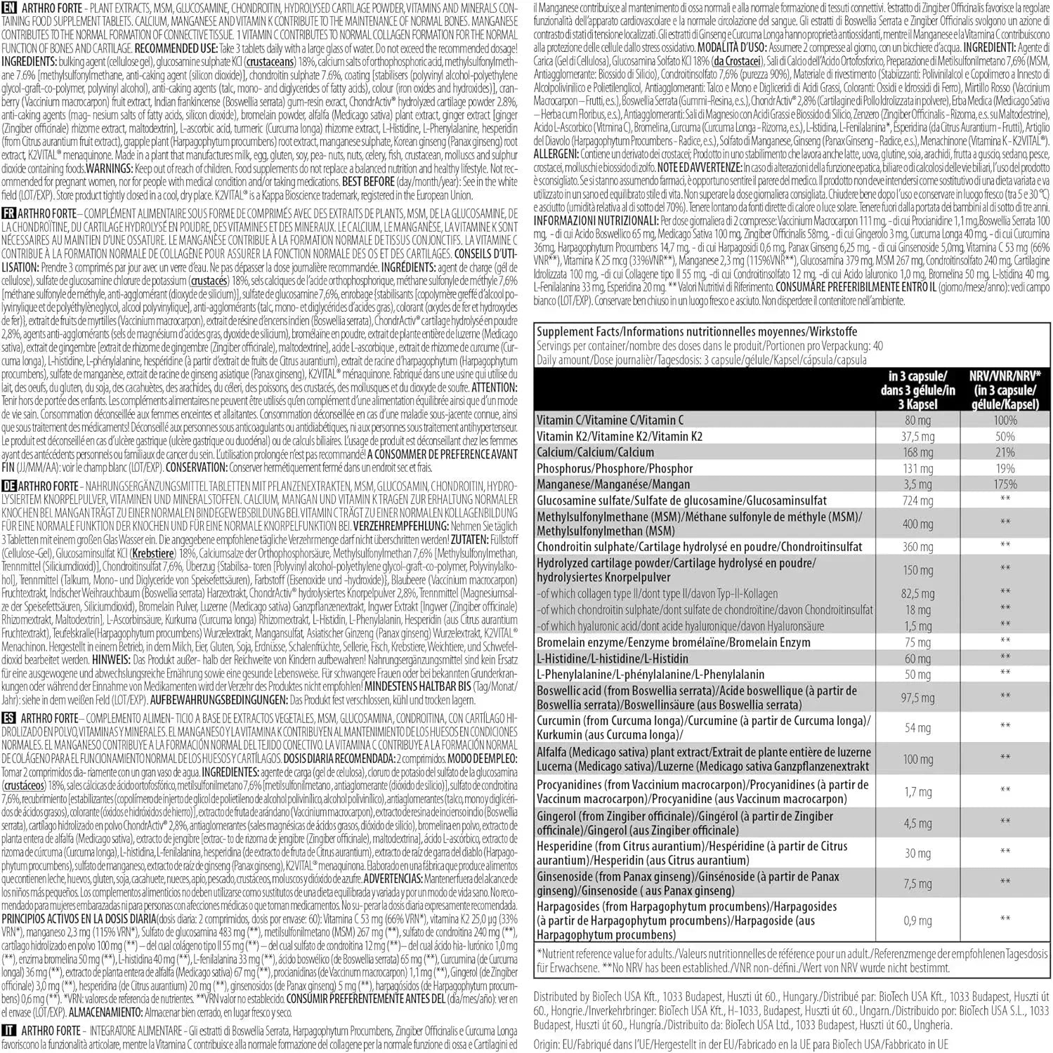 ARTHRO FORTE Gelenkunterstützung 120 Tab. - Supplement-Support.com