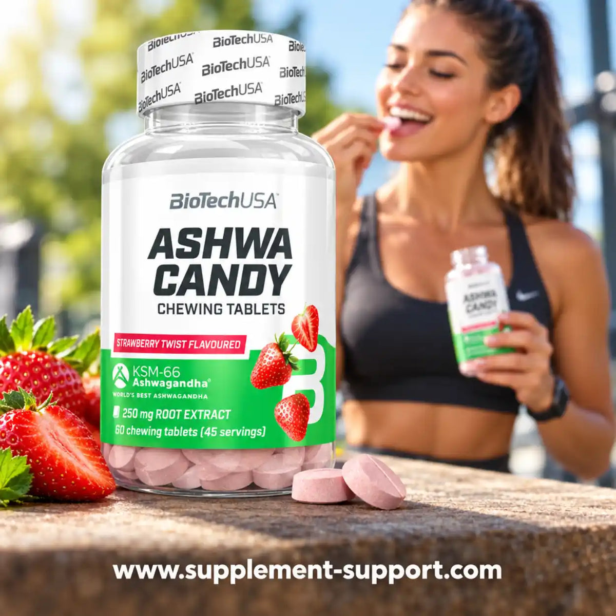 Ashwa Candy - 90 Kautabletten strawberry twist