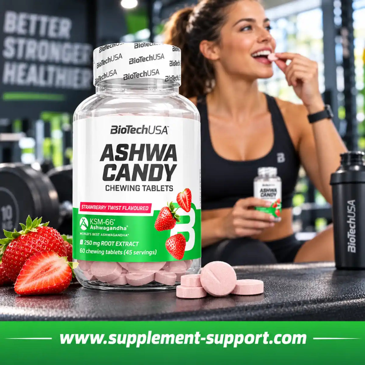 Ashwa Candy - 90 Kautabletten strawberry twist