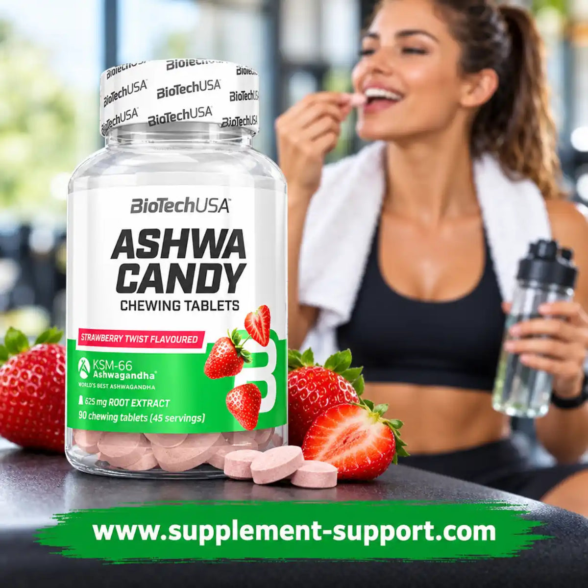 Ashwa Candy - 90 Kautabletten strawberry twist