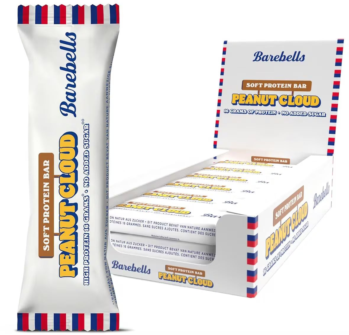 Barebells Soft Protein Bar Peanut Cloud Einzelriegel und Vorratspackung