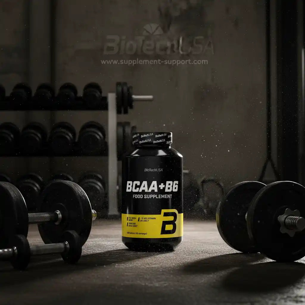 BCAA+B6 Nahrungsergänzungsmittel für Sportler, ideal für Fitness und Muskelaufbau im Gym