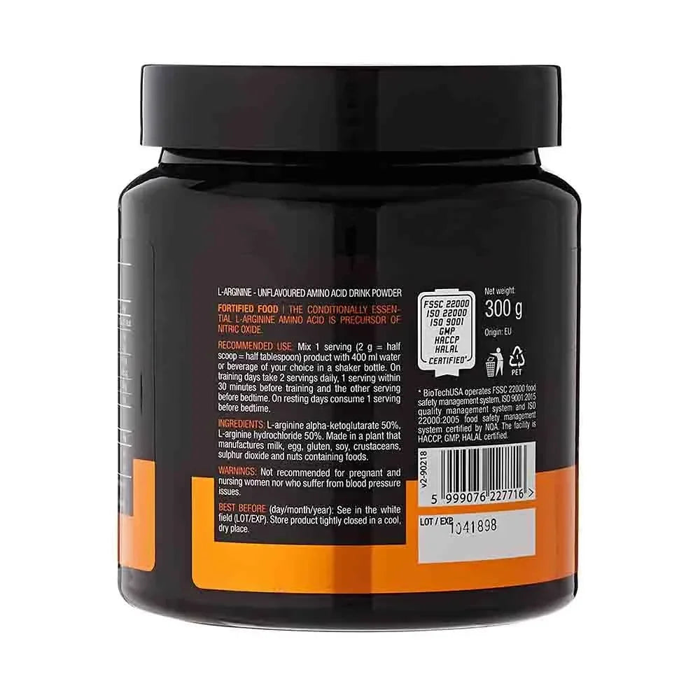 BioTech USA 100% L-Arginine Pulver 300g - Supplement-Support.com