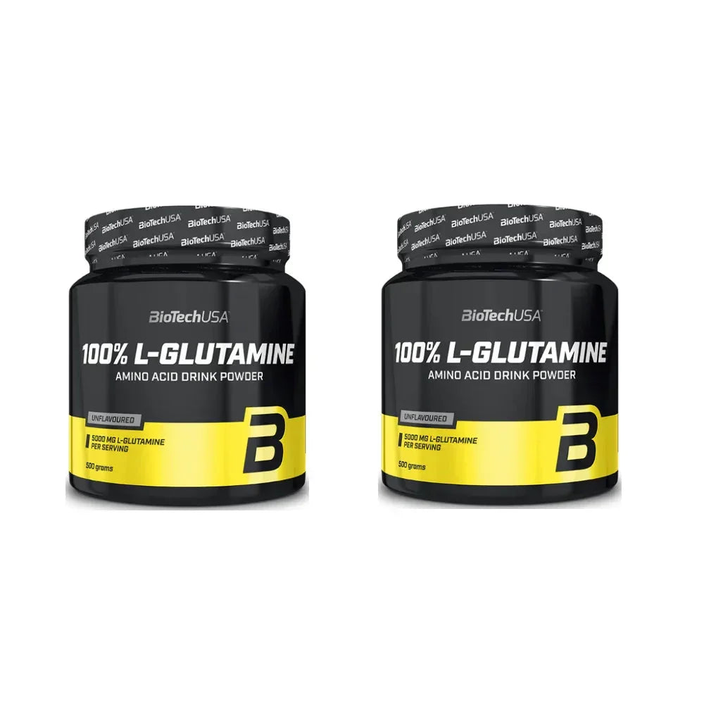 BioTech USA 100% L-Glutamin 2x500g - Aminosäuren - Supplement-Support.com