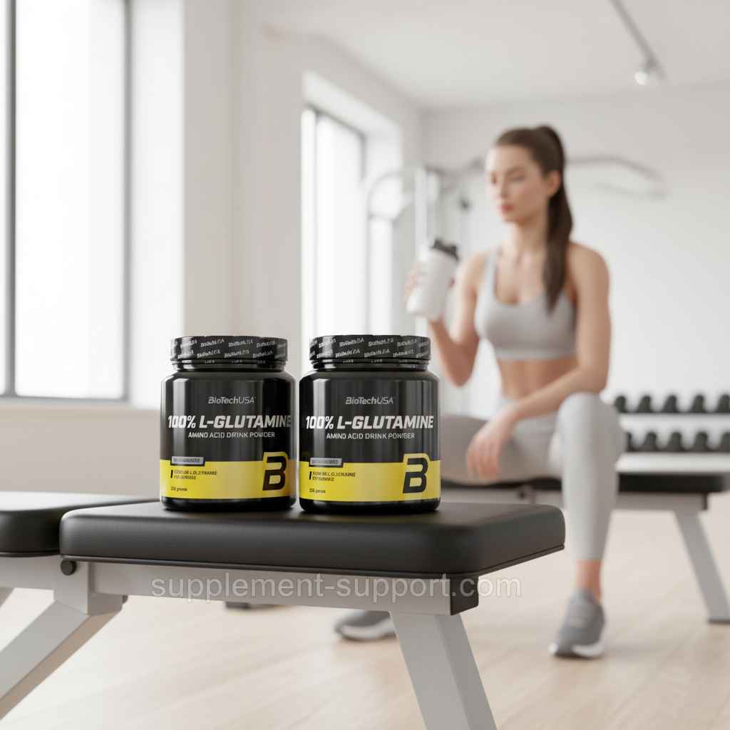 100% L-Glutamin Aminosäure Pulver für Fitness und Sport, ideal für Athleten im Training