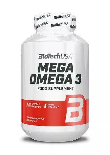 BioTechUSA Mega Omega 3 Nahrungsergänzung mit Vitamin E für Sportler