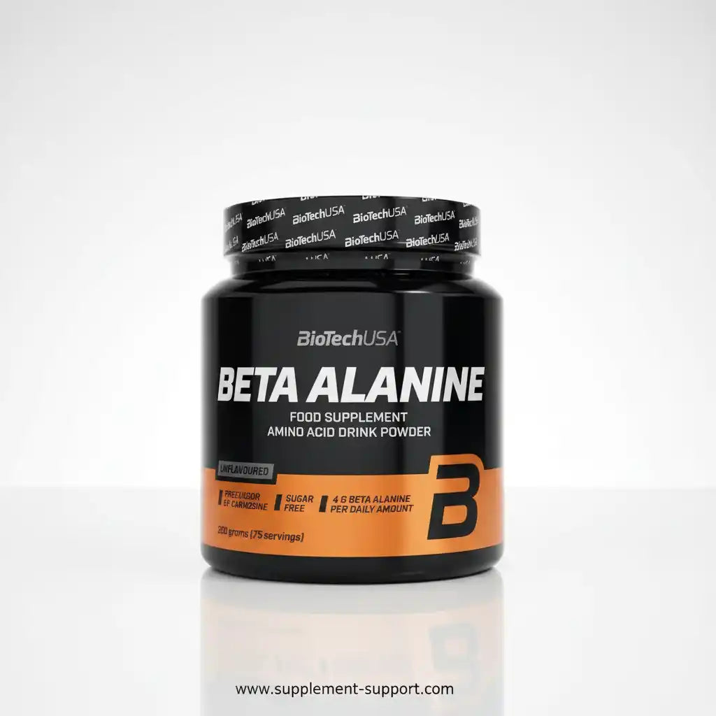 BioTechUSA Beta Alanine Aminosäuren Pulver, zuckerfrei, 200g für Sportler und Fitness