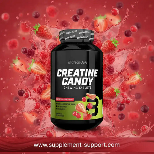 BioTech USA Creatine Candy, 240 Kautabletten Red Berry