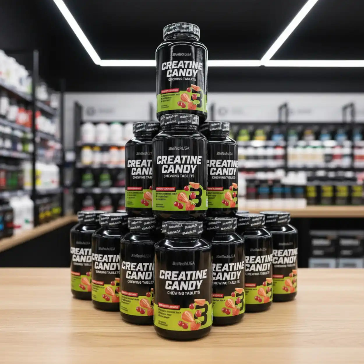 BioTech USA Creatine Candy, 240 Kautabletten Red Berry - Supplement-Support.com