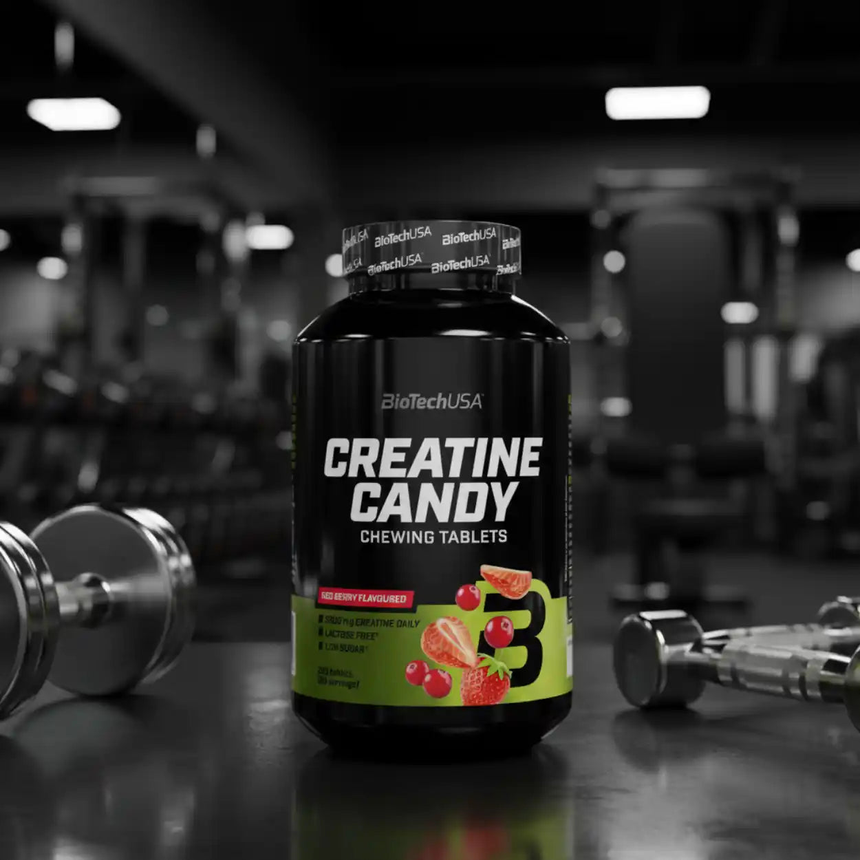 BioTech USA Creatine Candy, 240 Kautabletten Red Berry - Supplement-Support.com