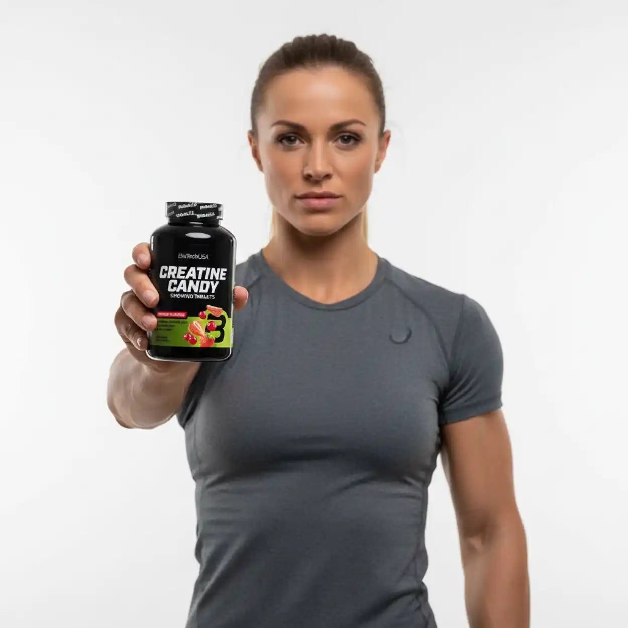 BioTech USA Creatine Candy, 240 Kautabletten Red Berry - Supplement-Support.com