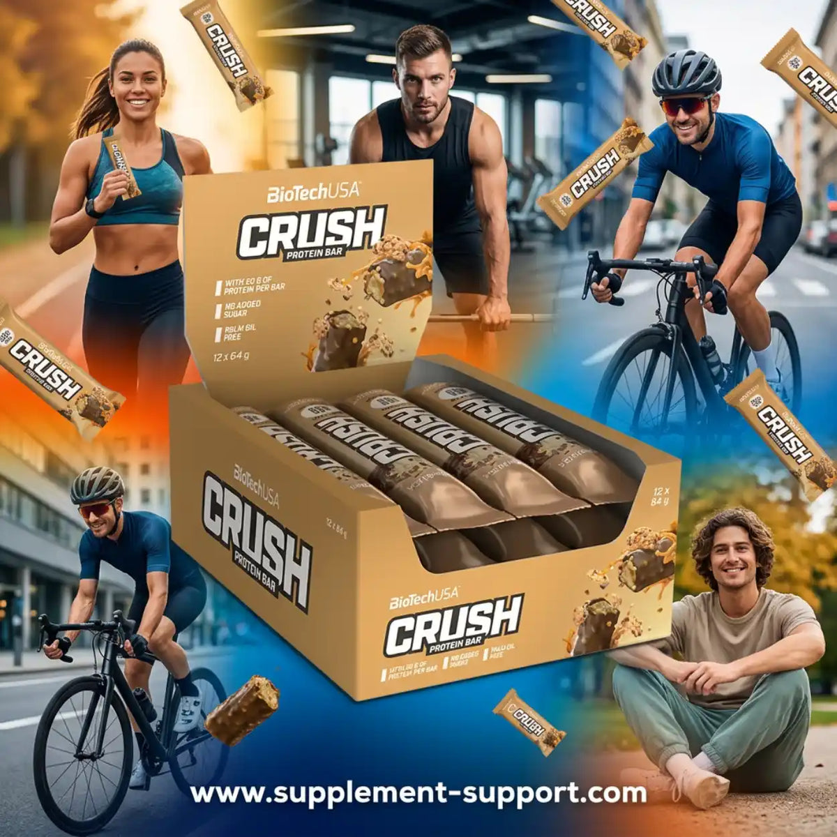 Barre protéinée BioTech USA Crush 12x64g