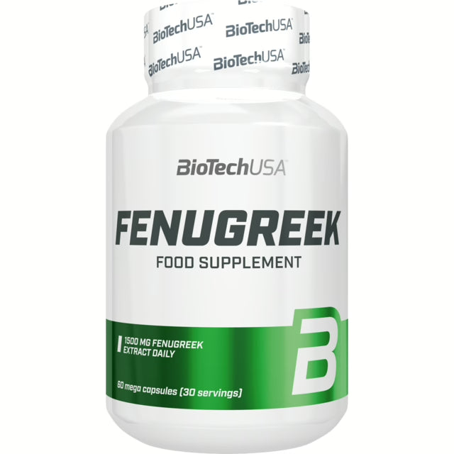 Dose BioTechUSA Fenugreek Nahrungsergänzung, 1500 mg Bockshornklee Extrakt, 60 Kapseln