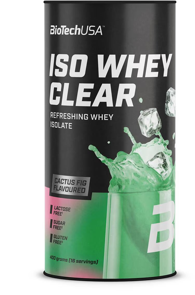 Proteinpulver Dose Iso Whey Clear Cactus Feige Geschmack, laktosefrei, zuckerfrei, 400g
