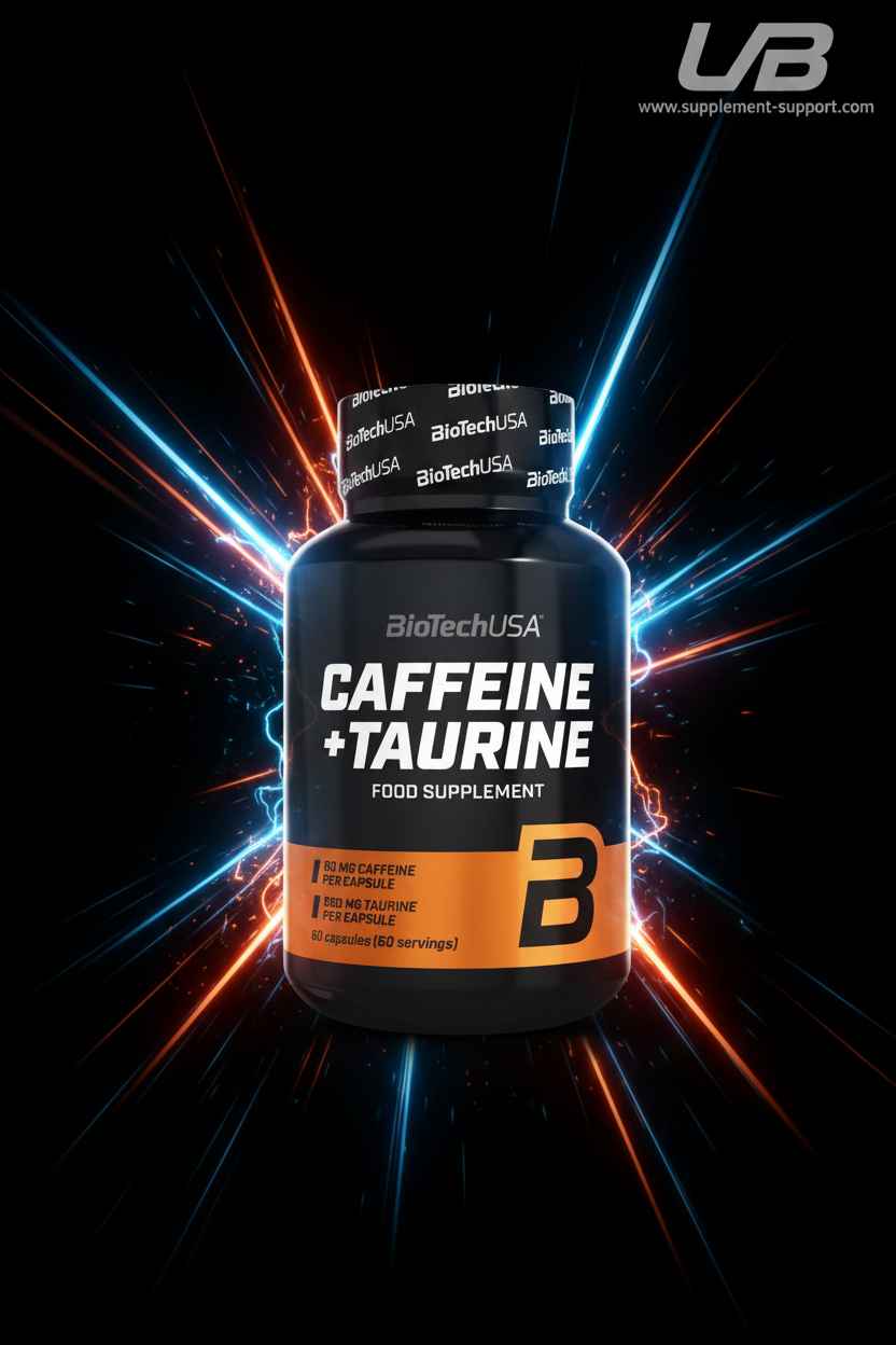 BioTechUSA Koffein + Taurin Nahrungsergänzung für Sportler mit Energieeffekt