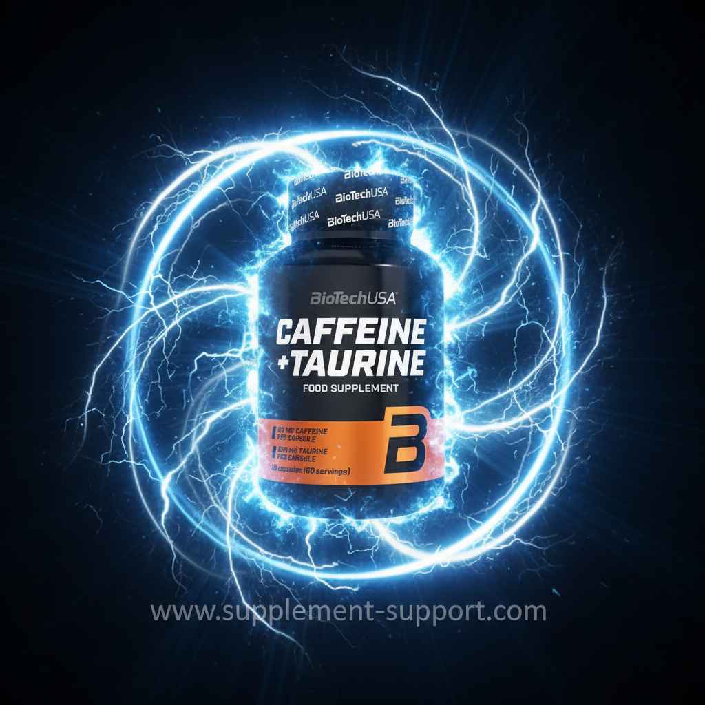 BioTechUSA Koffein + Taurin Nahrungsergänzung mit Energieeffekt für Sportler