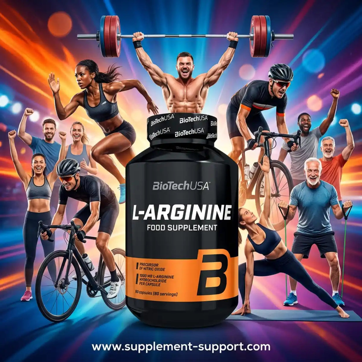 BioTech USA L-Arginine HCL 90 MEGA Kapseln