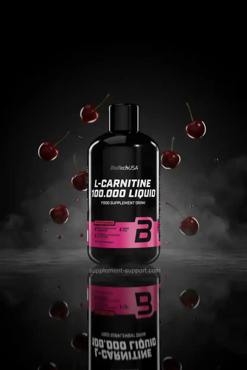 L-Carnitin 100.000 Liquid von BioTechUSA mit Kirschgeschmack – Nahrungsergänzung für Sportler
