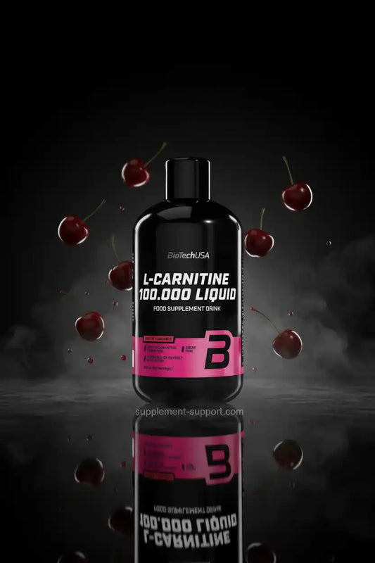 L-Carnitin 100.000 Liquid von BioTechUSA mit Kirschgeschmack – Nahrungsergänzung für Sportler