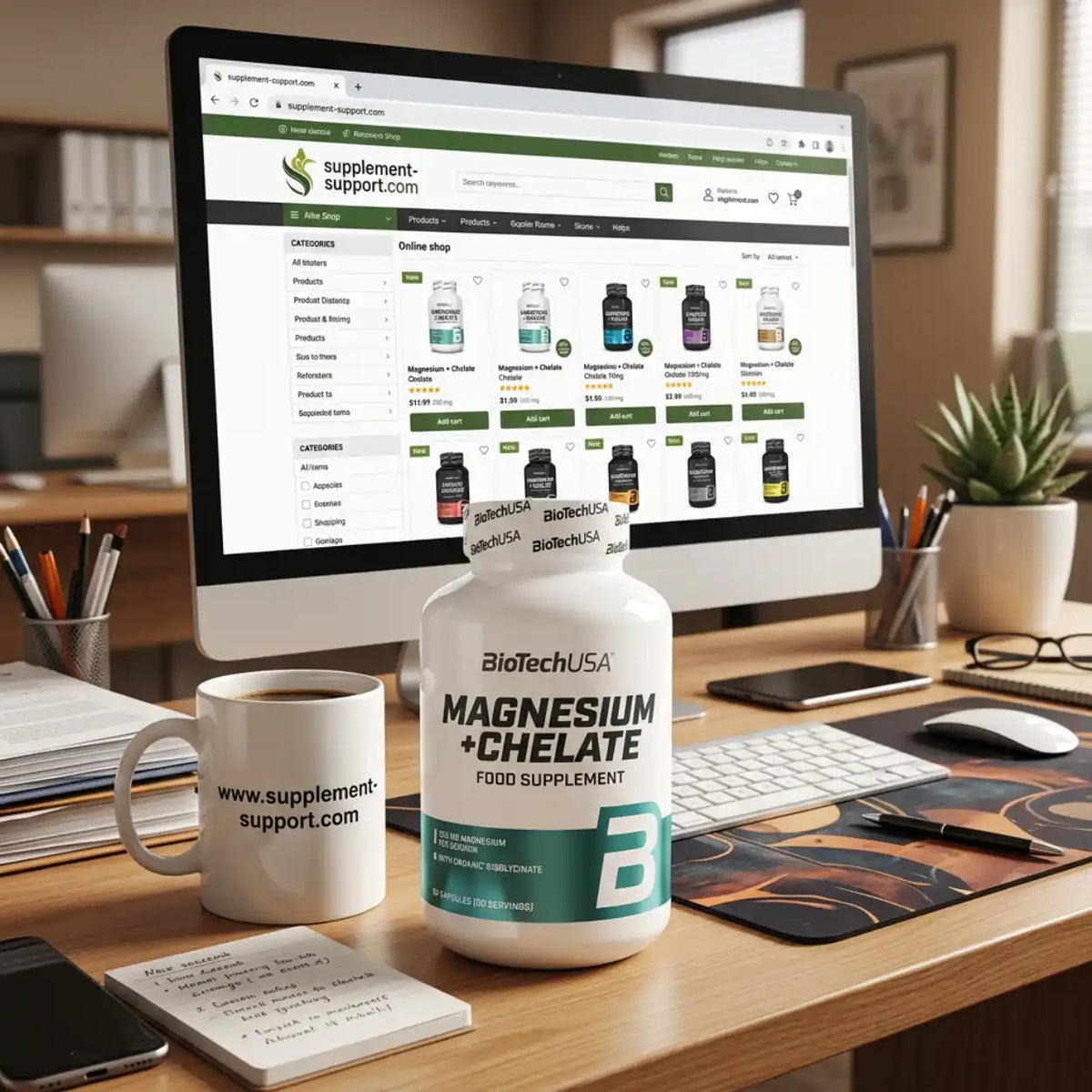 BioTech USA Magnesium + Chelate 60 Kapseln