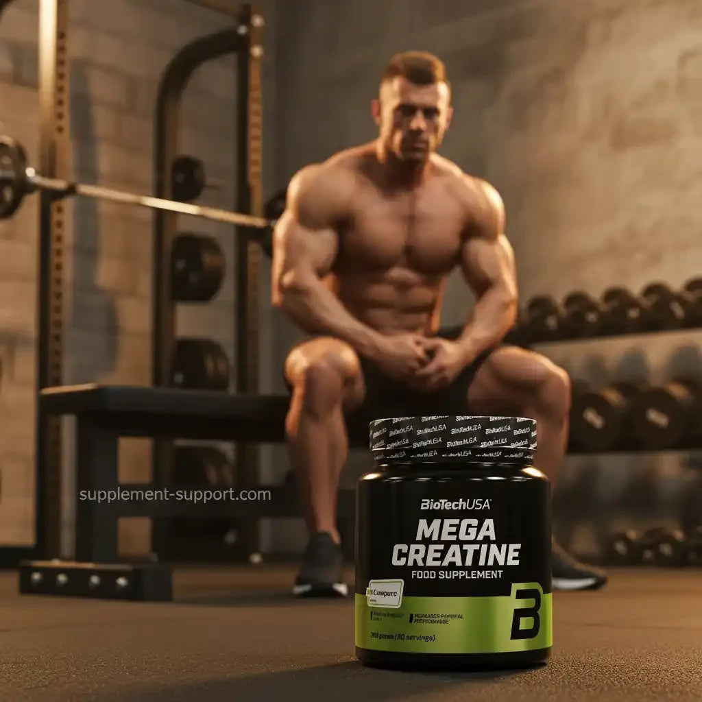 Mega Creatine Nahrungsergänzung für Fitness und Sportler im Gym