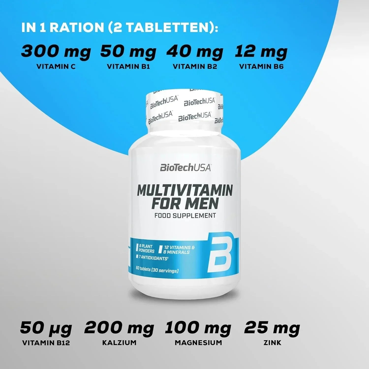 Biotech USA Multivitamin for Men - 60 Caps - Supplement-Support.com