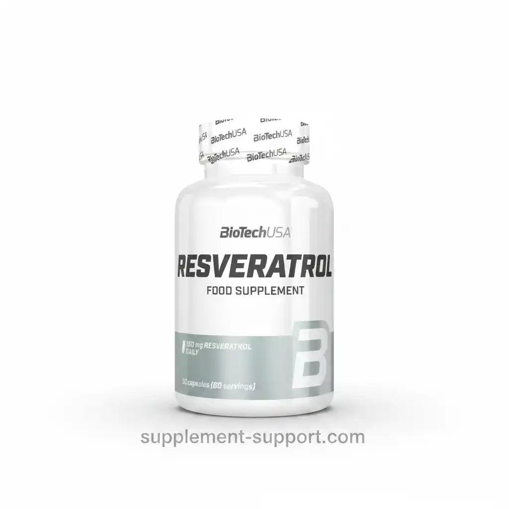 BioTechUSA Resveratrol Nahrungsergänzungsmittel, 150 mg täglich, 60 Kapseln für Sportler und Fitness
