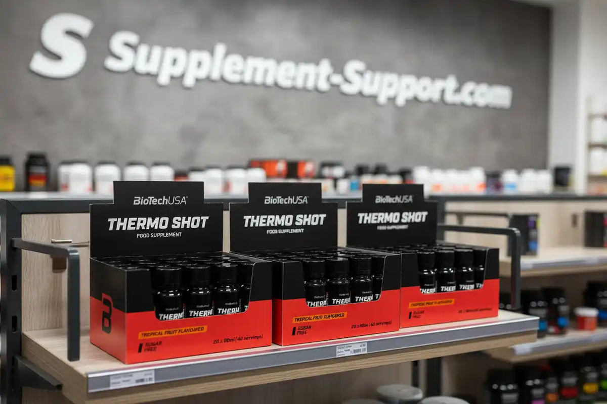 BioTechUSA Thermo Shot Energy Shots im Supplement-Store, tropisch-fruchtig, zuckerfrei, für Sportler